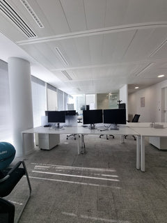 Bureau multiposte 4 personnes blanc - face