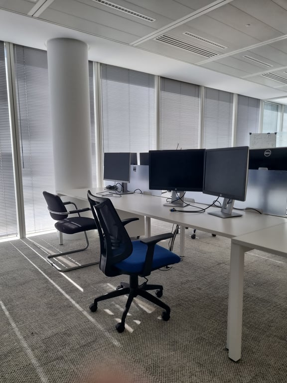 Bureau multiposte 4 personnes blanc - ambiance