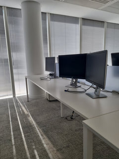 Bureau multiposte 4 personnes blanc