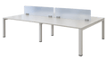 Bureau multiposte 4 personnes blanc