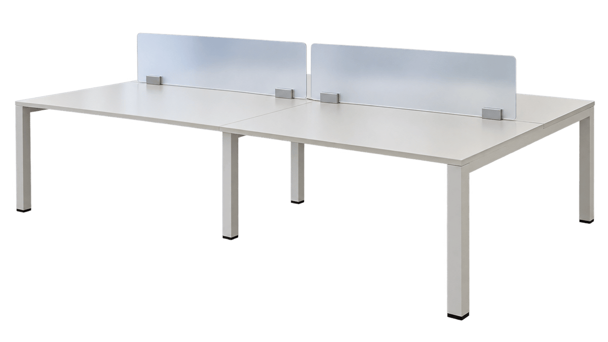 Bureau multiposte 4 personnes blanc