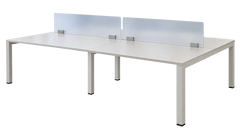 Bureau multiposte 4 personnes blanc