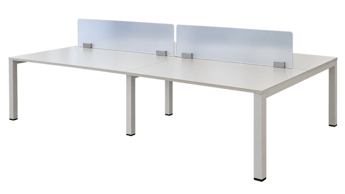 Bureau multiposte 4 personnes blanc