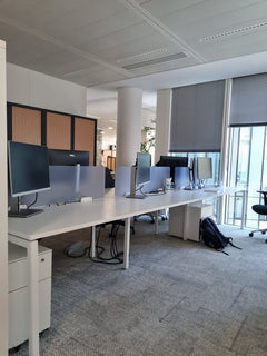 Bureau multiposte 6 postes blanc