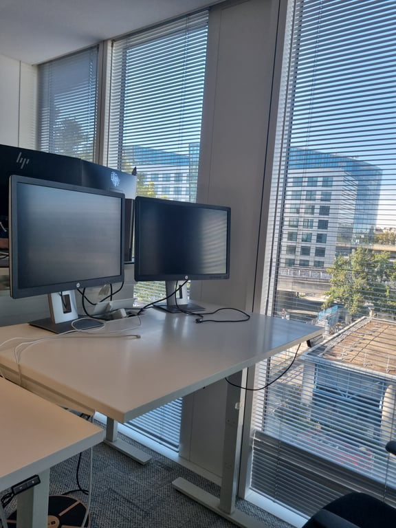 Bureau réglable électrique Blanc 120x80 - 3-4