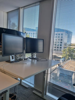 Bureau réglable électrique Blanc 120x80 - 3-4