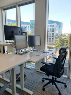 Bureau réglable électrique Blanc 120x80