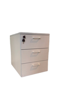 Caisson rangement 3 tiroirs blanc
