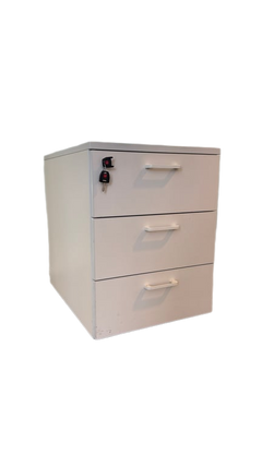 Caisson rangement 3 tiroirs blanc - 3-4