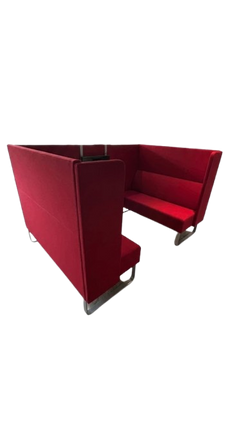 Canapé acoustique Materia Monolite alcôve rouge