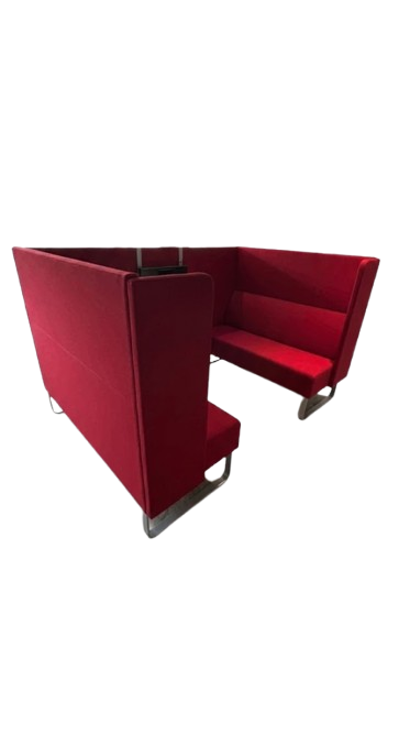 Canapé acoustique Materia Monolite alcôve rouge