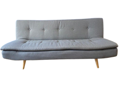 Canapé convertible tissu gris clair 180cm