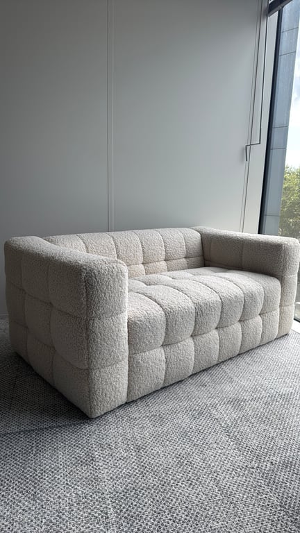 Canapé rectangulaire 2 places Beige 150x80x61 - 3-4