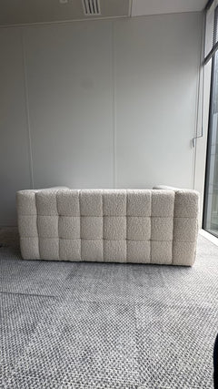 Canapé rectangulaire 2 places Beige 150x80x61 - arriere