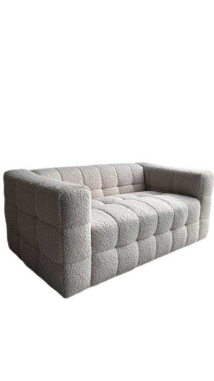 Canapé rectangulaire 2 places Beige 150x80x61 - 3-4