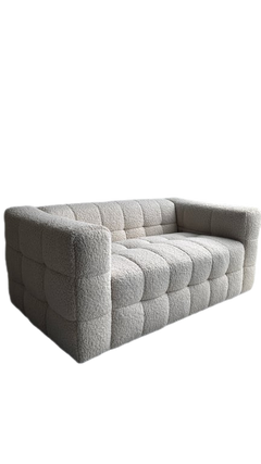 Canapé rectangulaire 2 places Beige 150x80x61 - 3-4