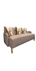 Canapé 2 places tissu gris clair 140 cm
