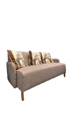 Canapé tissu gris clair 140 cm - 3-4