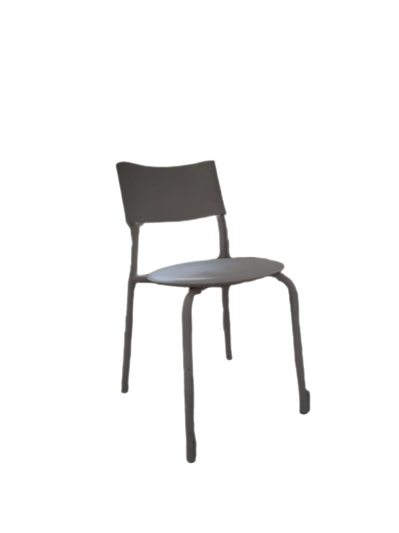 Chaise de cafétéria blanche Tiptoe - empilable - 3-4