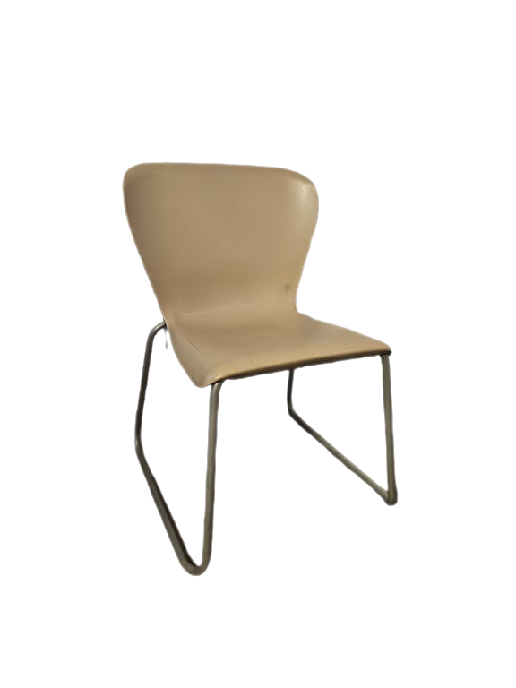 Chaise de cafétéria empilable plastique Rouge Clair - 3-4