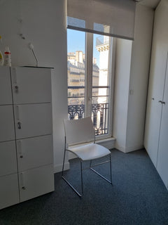 Chaise de réunion Casala Curvy blanche - arriere