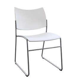 Chaise de réunion Casala Curvy blanche