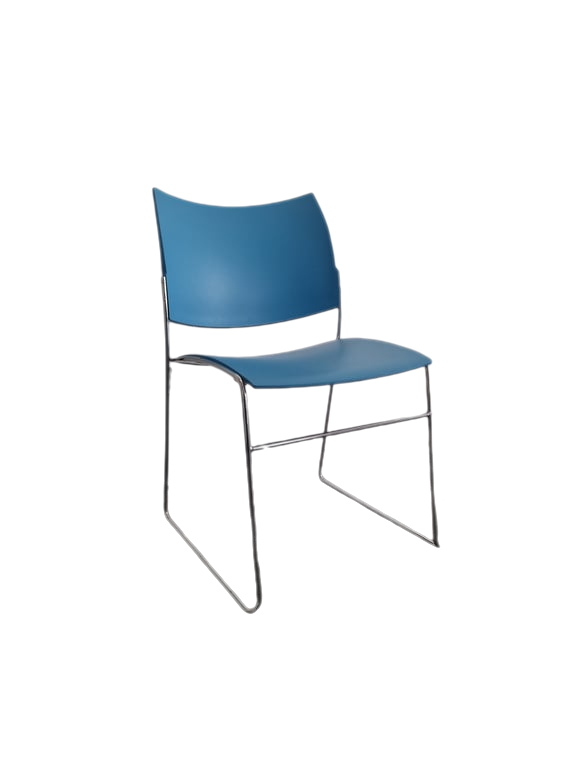 Chaise de réunion Casala Curvy bleue - 3-4