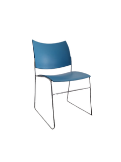 Chaise de réunion Casala Curvy bleue - 3-4