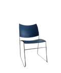 Chaise de réunion Casala Curvy bleue marine