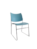 Chaise de réunion Casala Curvy bleue turquoise
