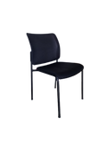 Chaise de réunion empilable Kohl noir 45 x 55 x 83 cm