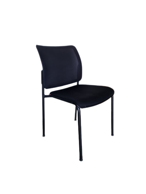 Chaise de réunion empilable Kohl noir 45 x 55 x 83 cm - 3-4