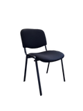 Chaise de réunion sans accoudoirs en tissu et métal