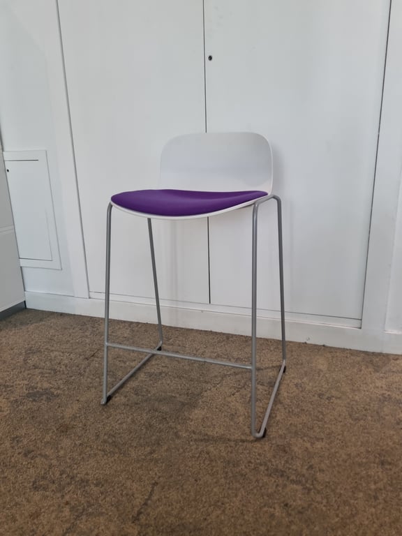 Chaise haute Materia structure métal assise tissu - 3-4