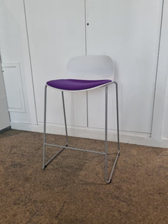 Chaise haute Materia structure métal assise tissu - 3-4