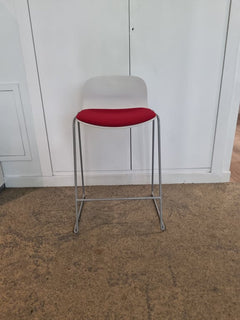 Chaise haute métal tissu empilable - face