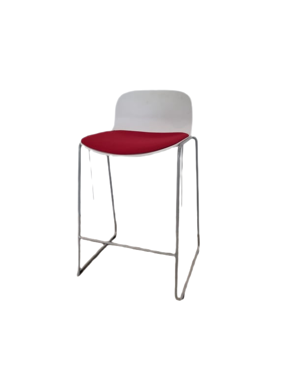 Chaise haute métal tissu empilable