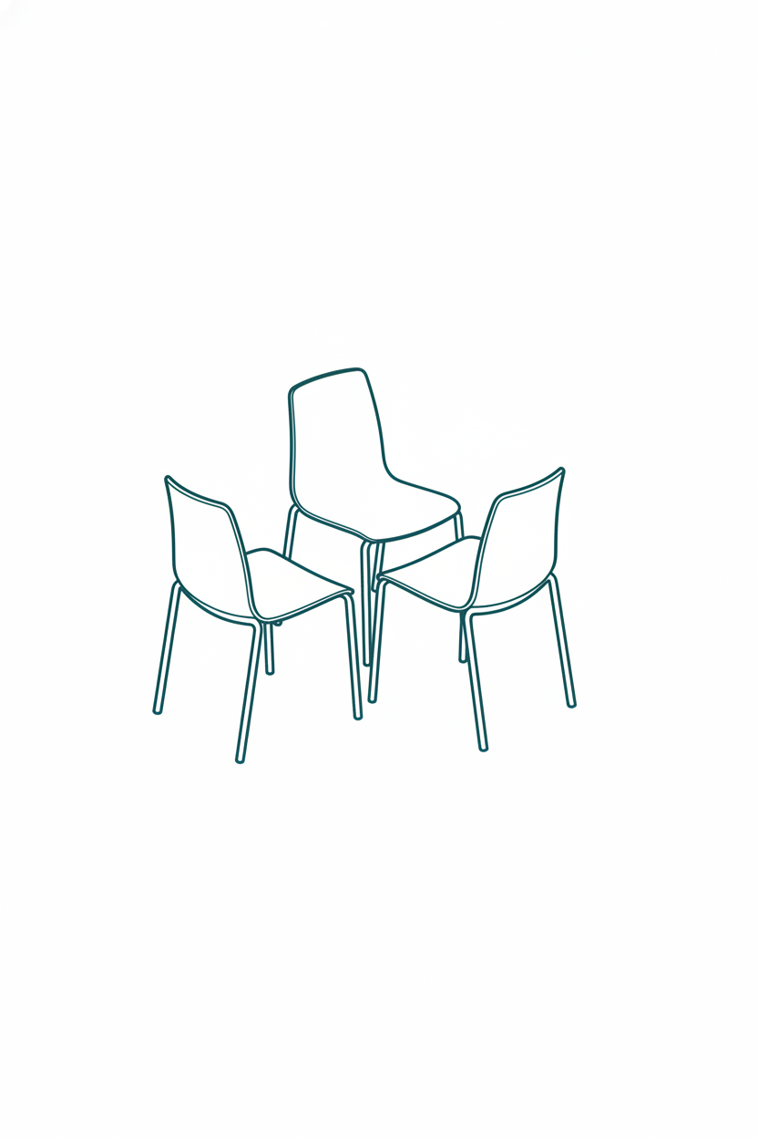 Chaises de cafétéria