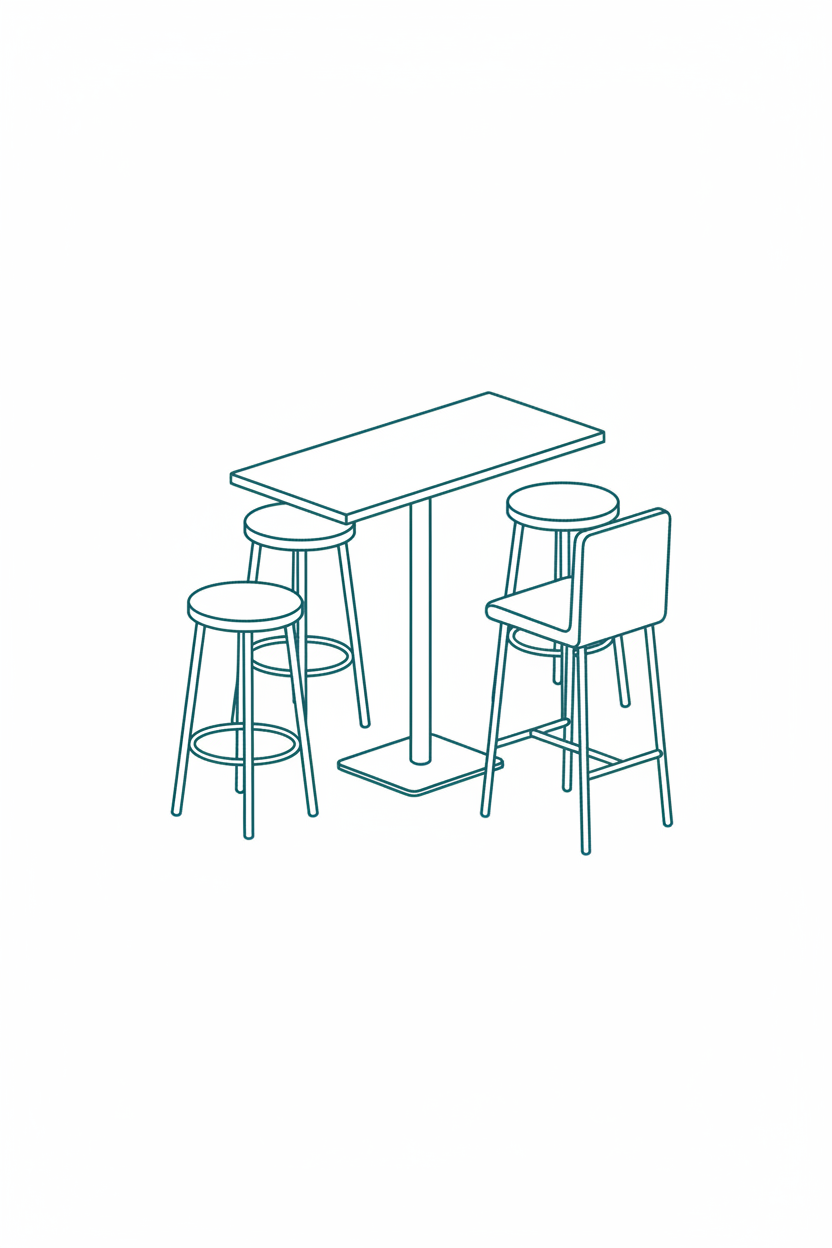 Chaises et tabourets hauts