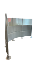 Cloison acoustique mobile en métal et tissu