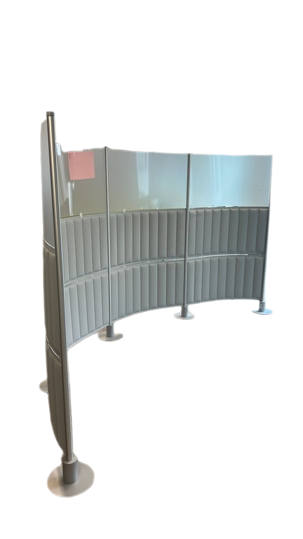 Cloison acoustique mobile en métal et tissu - 3-4