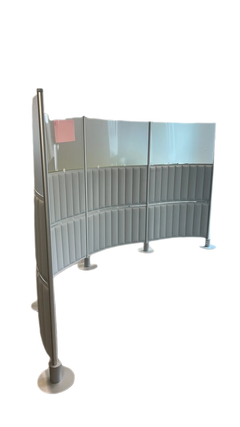 Cloison acoustique mobile en métal et tissu - 3-4