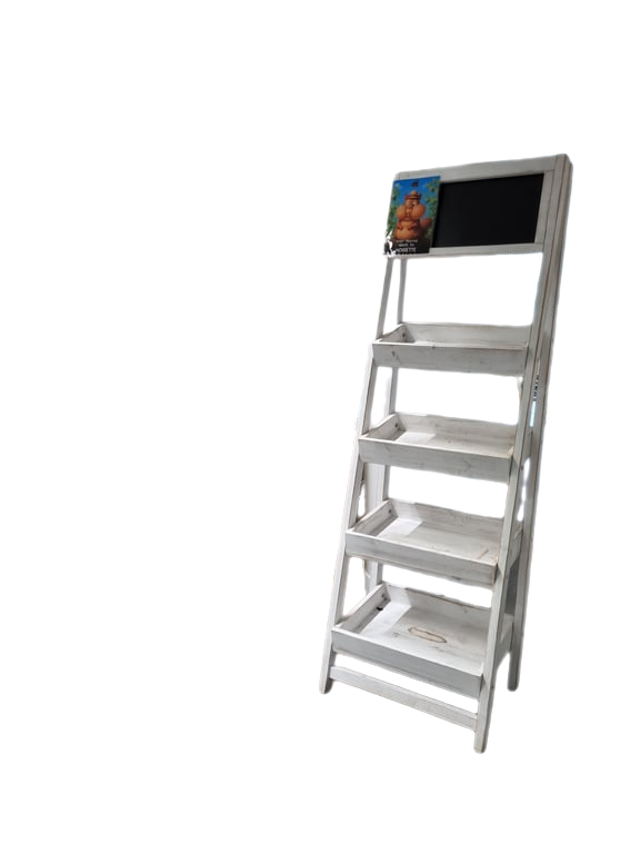 Etagère en bois blanche 180x60 cm