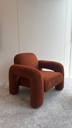 Fauteuil accoudoirs Sklum Nicxon Orange - 3-4