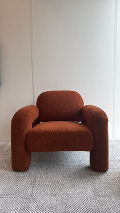 Fauteuil accoudoirs Sklum Nicxon Orange - face