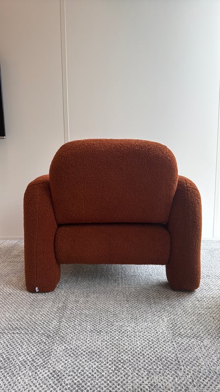 Fauteuil accoudoirs Sklum Nicxon Orange - arriere