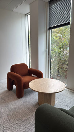 Fauteuil accoudoirs Sklum Nicxon Orange