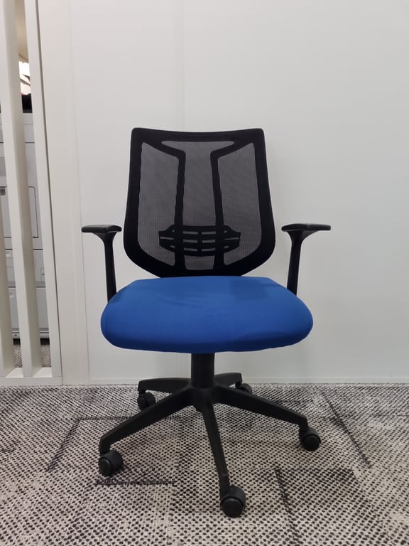 Fauteuil de bureau Attila Bleu - face