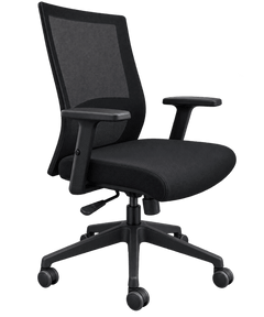 Fauteuil de bureau noir résille et tissu