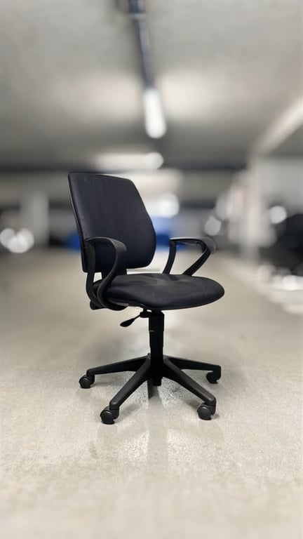 Fauteuil de bureau pivotant 60x48 Noir - 3-4